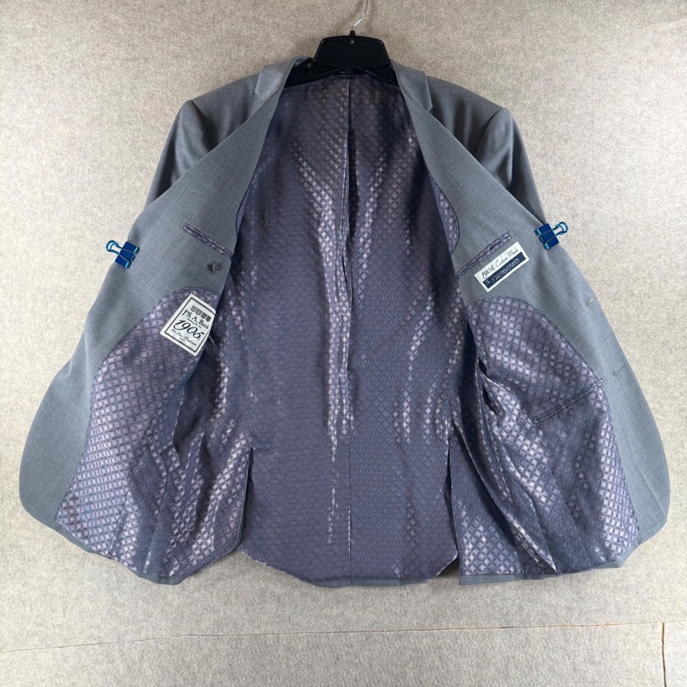 Jos. A. Bank Blazer 38R Grey Wool‎ Blend 1905 Collection Sport Coat WAXS-A2JA - Picture 5 of 12